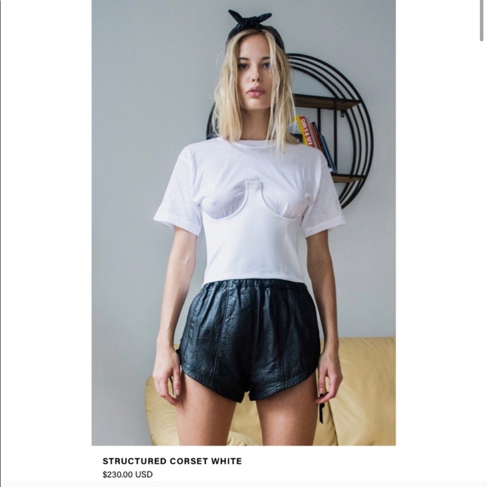 Orseund Iris Structured Corset Top White Medium - Picture 2 of 8